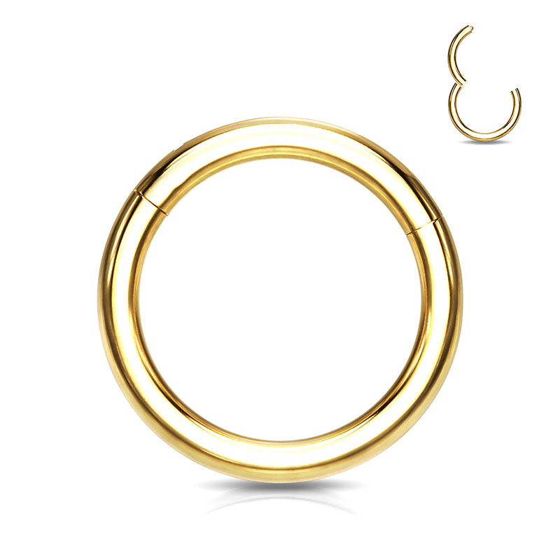 Segment ring clicker gold - 1mm