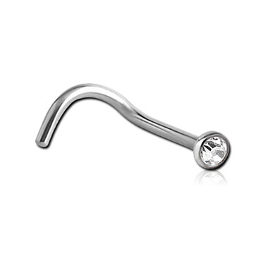 NOSE SCREW Jewelry Crystal Clear