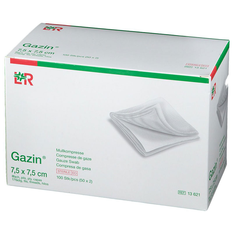 Gazin® Sterile Gauze Compress 7,5cm x 7,5cm